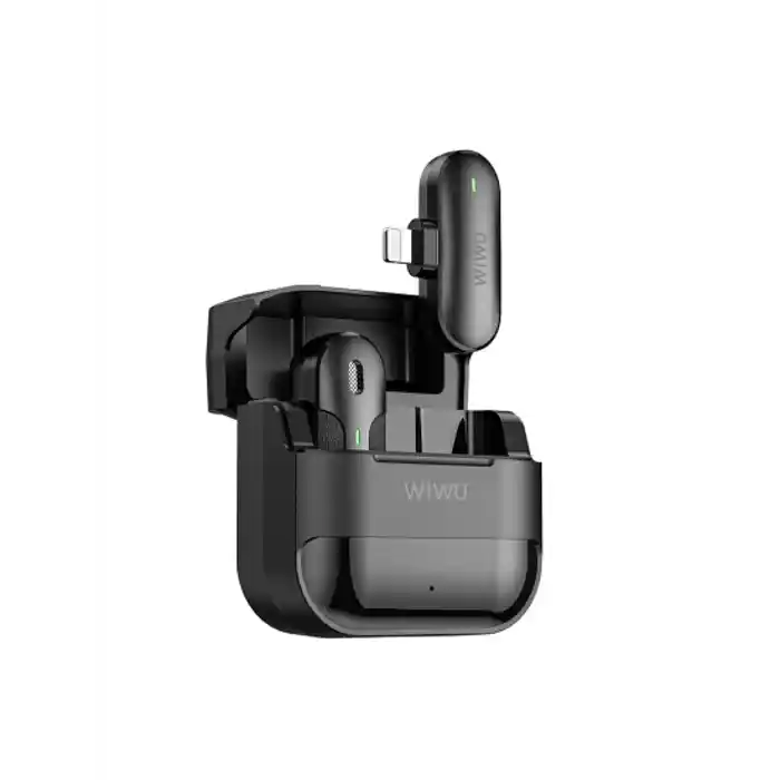 WiWU WM001 Wireless single Microphone for phone Portable  with ANC and Mute function Type-C &  iPhone.